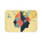 Synaptic Neural Network Cosmic Mind — Non-Slip Bath Mat — Top-Down Velvet Microfibre Artwork View