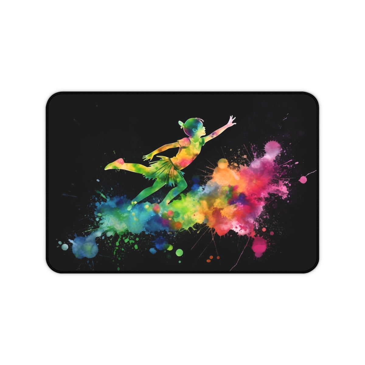 Neverland Neon Watercolor Desk Mat