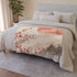 Festive Golden Lanterns & Cherry Blossoms — Plush Fleece Throw Blanket — Draped Over Sofa & Bed Lifestyle View