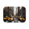 New York Cabs — Non-Slip Bath Mat — Top-Down Velvet Microfibre Artwork View