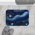 Night Pattern Seamless (Edition II) — 61×43 Memory Foam Bath Mat — Modern Bathroom Floor Lifestyle View