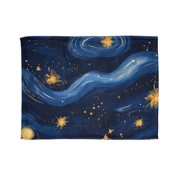 Night Pattern Seamless — 50×60 Plush Throw Blanket — Full Spread Plush Fleece Artwork View