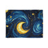 Night Pattern Seamless — Plush Fleece Throw Blanket — Full Flat Artwork View