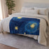 Night Pattern Seamless (Edition V) — 50×60 Plush Throw Blanket — Draped Over Sofa & Bed Lifestyle View