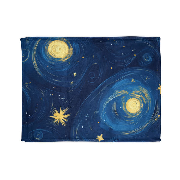 Night Pattern Seamless (Edition V) — 50×60 Plush Throw Blanket — Full Spread Plush Fleece Artwork View