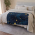 Night Pattern Seamless (Edition VI) — 50×60 Plush Throw Blanket — Draped Over Sofa & Bed Lifestyle View