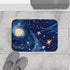 Night Pattern Seamless (Edition XV) — 61×43 Memory Foam Bath Mat — Modern Bathroom Floor Lifestyle View