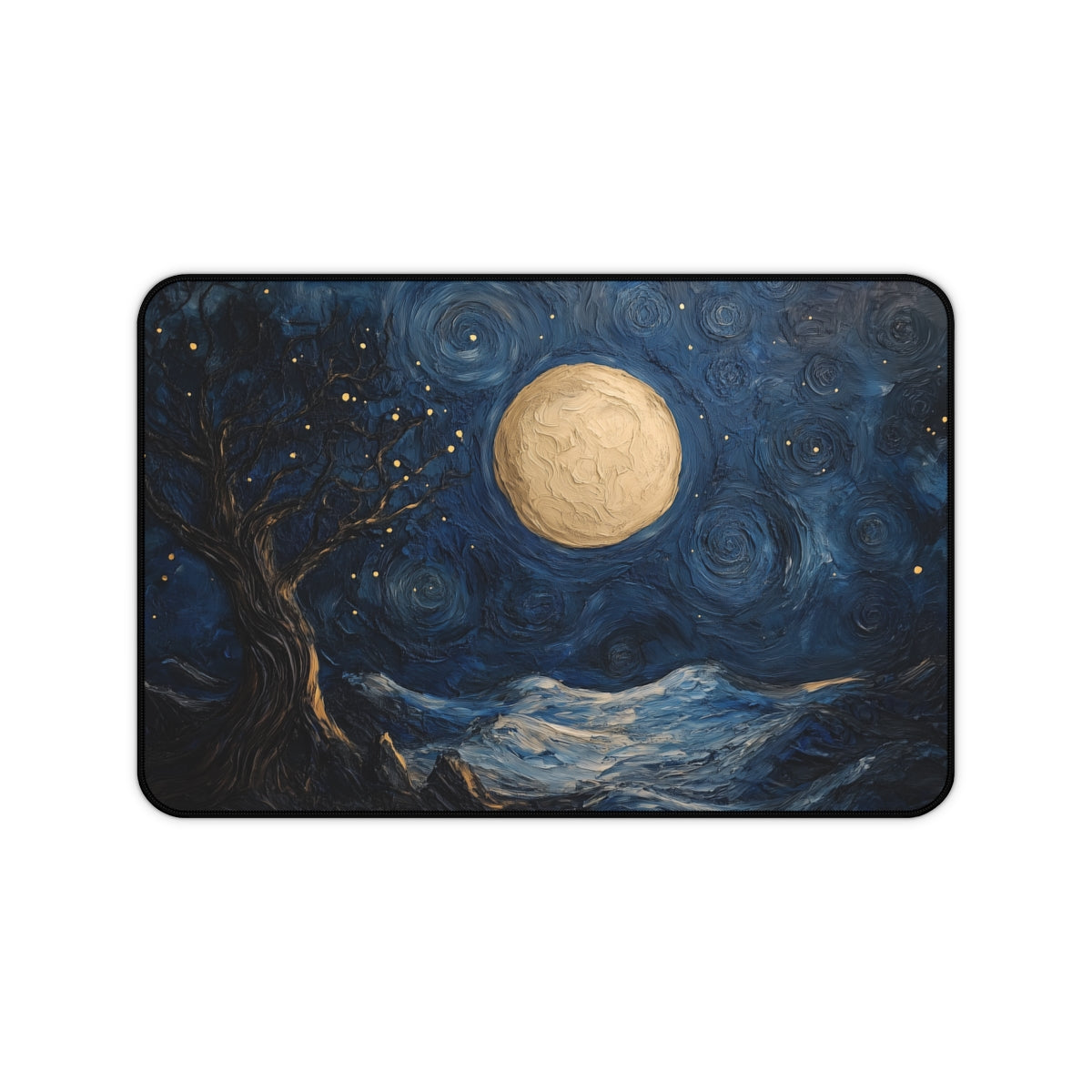 "Night Sky Desk Mat: Moonlit Wonderland"