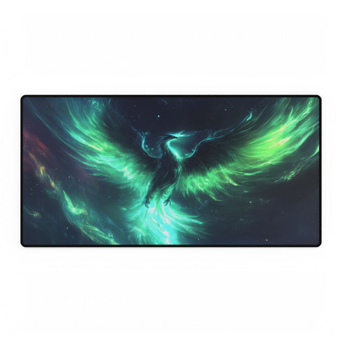 Northern Lights Forming a Phoenix — XXL Gaming Desk Mat — Full Top-Down Artwork View
