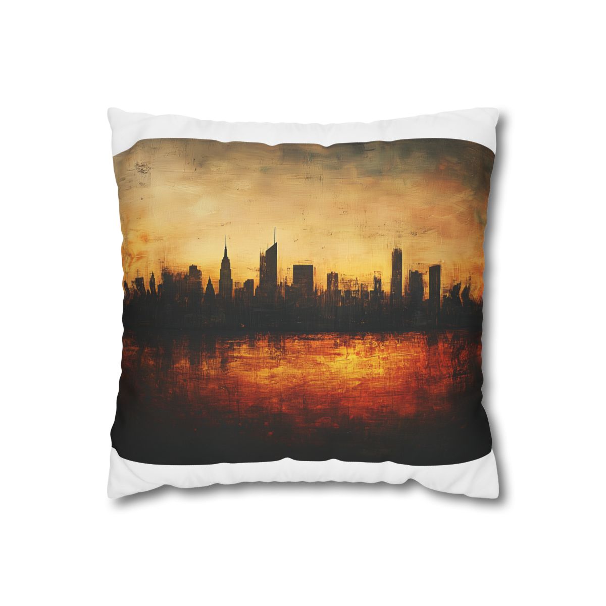 NYC Skyline Sunset Pillowcase: Dreamy Cityscape Collection