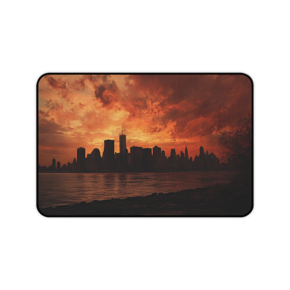 "NYC Sunset Skyline Desk Mat"