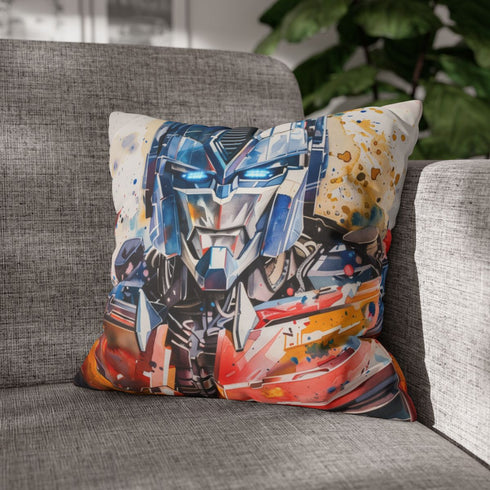 Optimus Prime Watercolor — Double-Sided Cushion Cover — Sofa & Armchair Living Room Lifestyle View