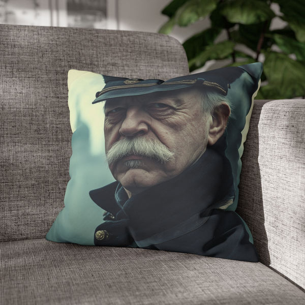 Otto von Bismarck Historical Portrait — Double-Sided Cushion Cover — Sofa & Armchair Living Room Lifestyle View