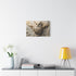 Owl Made of Star Maps — Stretched Canvas Wall Art — Living Room Wall Lifestyle View