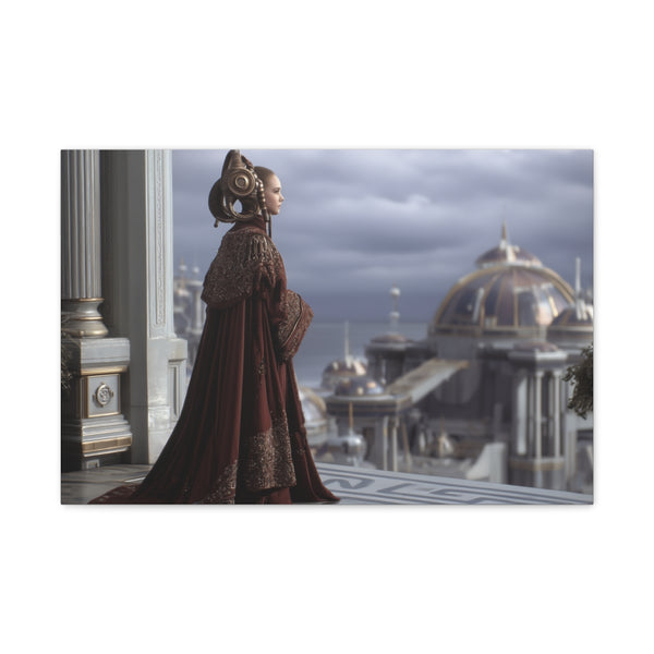 Padme Amidala in Ceremonial Robes — 24×16 Canvas Wall Art — Front Gallery-Wrapped Canvas View