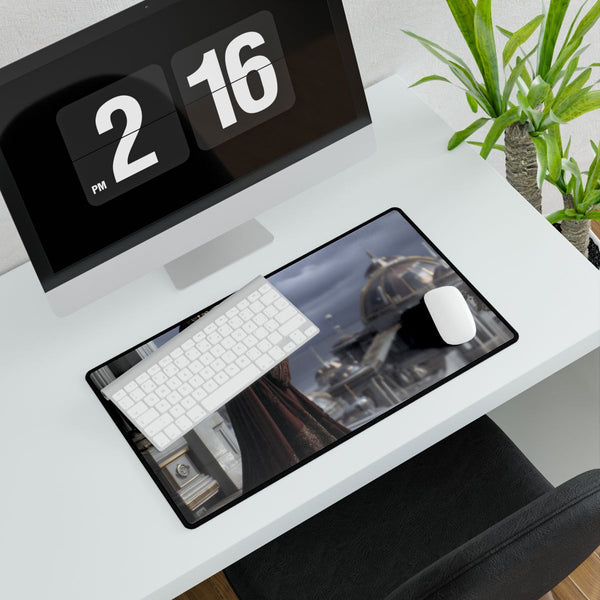 Padme Amidala in Ceremonial Robes — XL & XXL Desk Mat — Gaming & Workspace Desk Setup View