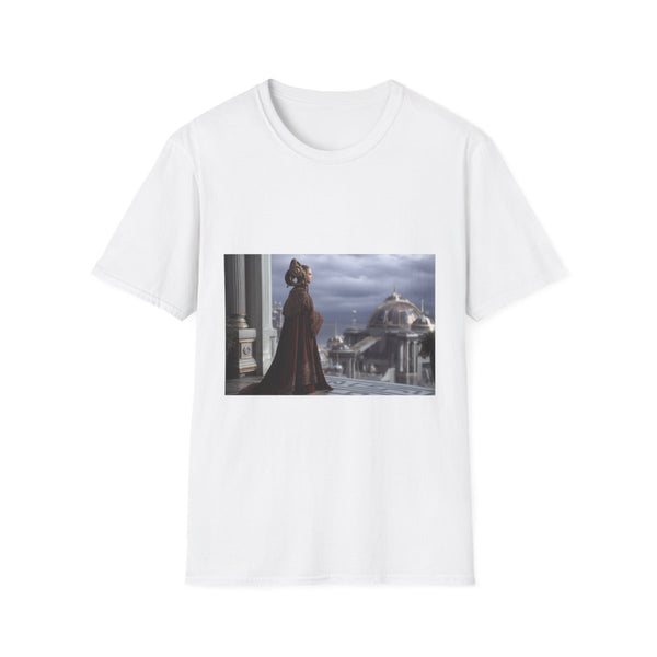 Padme Amidala in Ceremonial Robes — Graphic Cotton T-Shirt — Front Graphic Print View