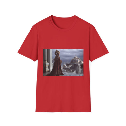 Padme Amidala in Ceremonial Robes — Graphic Cotton T-Shirt — 100% Ring-Spun Cotton Fabric & Print Detail