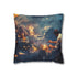 Painter Creating Real Worlds with Brush — 40×40 Cushion Cover — Front 40×40 cm Square Cushion View