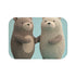 Pair of Sweet Bears Holding Hands Luxury Memory Foam Bath Mat - Top View