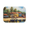 Panaji Goa Painting (Edition II) — 61×43 Memory Foam Bath Mat — Top-Down Velvet Microfibre Artwork View