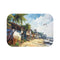 Panaji Goa Painting — 61×43 Memory Foam Bath Mat — Top-Down Velvet Microfibre Artwork View
