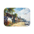 Panaji Goa Painting — 61×43 Memory Foam Bath Mat — Top-Down Velvet Microfibre Artwork View