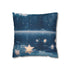 Paper Stars Falling into Dream Lake — Faux Suede Cushion Cover — Front 40×40 cm Square Cushion View