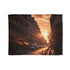 Paris Streets Sunset — 50×60 Plush Throw Blanket — Full Flat Artwork View
