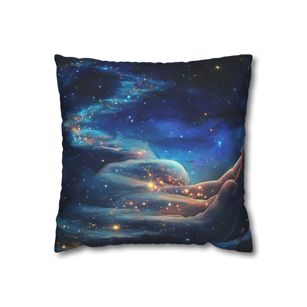 Botanical White Orchids & Bamboo Scroll — Cushion Covers Front Product View | Prints With Passion UK