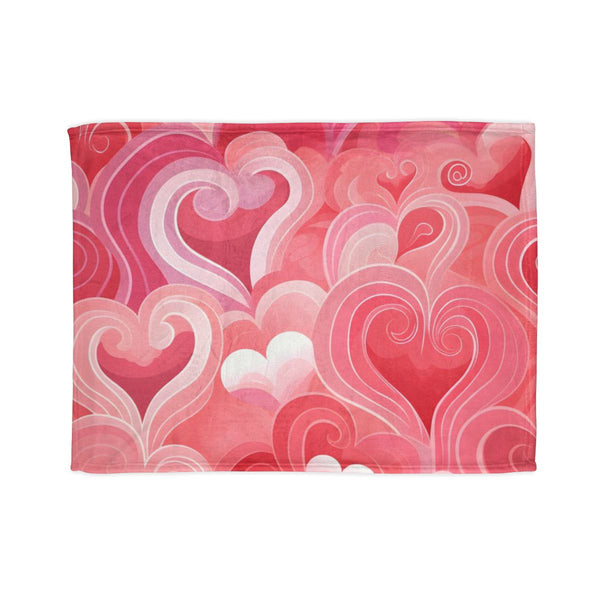 Pattern Lines Valentine — Plush Fleece Throw Blanket — Full Spread Plush Fleece Artwork View