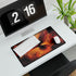 Phoenix Born from Volcanic Ash — XXL Gaming Desk Mat — Gaming & Workspace Desk Setup View