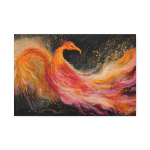 Phoenix Formed from Radio Waves — Canvas Wall Art — Front Gallery-Wrapped Canvas View