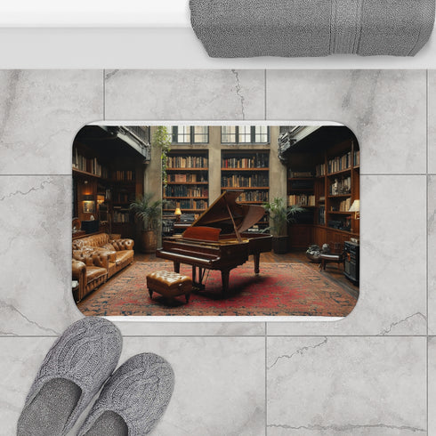 Piano — 61×43 Memory Foam Bath Mat — Modern Bathroom Floor Lifestyle View