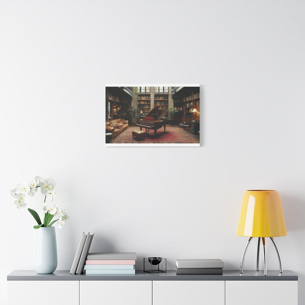 Piano — Stretched Canvas Wall Art — Living Room Wall Lifestyle View