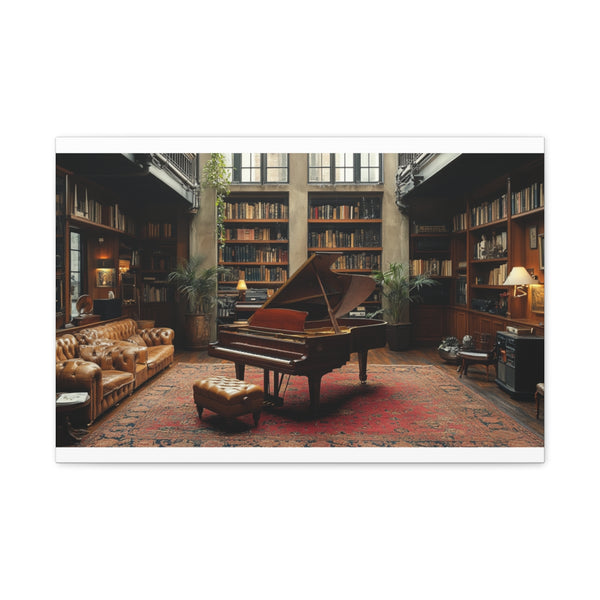 Piano — 24×16 Canvas Wall Art — Front Gallery-Wrapped Canvas View