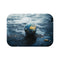 Planet Earth Crying Tears of Pollution Luxury Memory Foam Bath Mat - Top View
