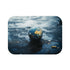 Planet Earth Crying Tears of Pollution Luxury Memory Foam Bath Mat - Top View