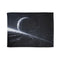 Planet with Rings Shaped Like Piano — Plush Fleece Throw Blanket — Full Flat Artwork View