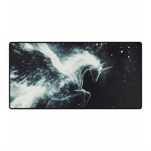 Plasma Trail Behind Winged Centaur — XL & XXL Desk Mat — Full Top-Down Artwork View