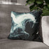 Plasma Trail Behind Winged Centaur — 40×40 Cushion Cover — Double-Sided Back & Concealed Zip Detail