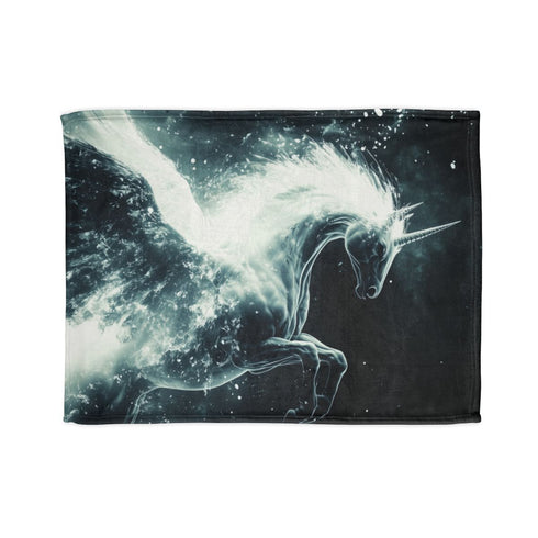 Plasma Trail Behind Winged Centaur — 50×60 Plush Throw Blanket — Full Flat Artwork View