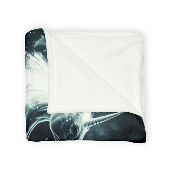 Plasma Trail Behind Winged Centaur Plush Fleece Throw Blanket