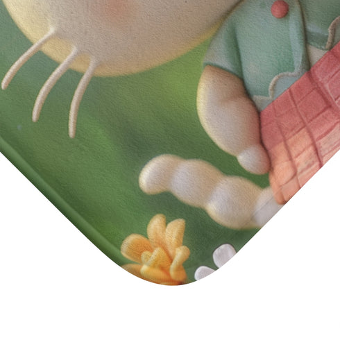 Pochacco Hello Kitty — Non-Slip Bath Mat — Cushioned Memory Foam & Non-Slip Backing Detail