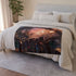 Poe Dameron Piloting an Wing — Plush Fleece Throw Blanket — Drape over Sofa & Bed Lifestyle View