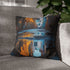 Portal in Puddle Reflecting Another World — Double-Sided Cushion Cover — Sofa & Armchair Living Room Lifestyle View