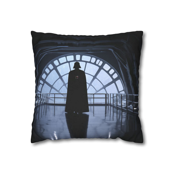 Portrait of Darth Vader Standing on the — Double-Sided Cushion Cover — Front Double-Sided Cushion View