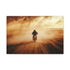 Post Apocalyptic Biker on a Dusty Road — 24×16 Canvas Wall Art — Front Gallery-Wrapped Canvas View