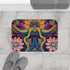 Psychedelic Ayahuasca Pattern — 61×43 Memory Foam Bath Mat — Modern Bathroom Floor Lifestyle View