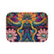 Psychedelic Ayahuasca Pattern — 61×43 Memory Foam Bath Mat — Top-Down Velvet Microfibre Artwork View